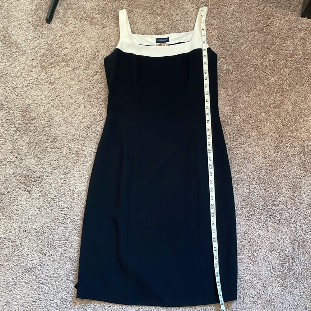 Ann Taylor black and white cocktail evening dress - Picture 7 of 12